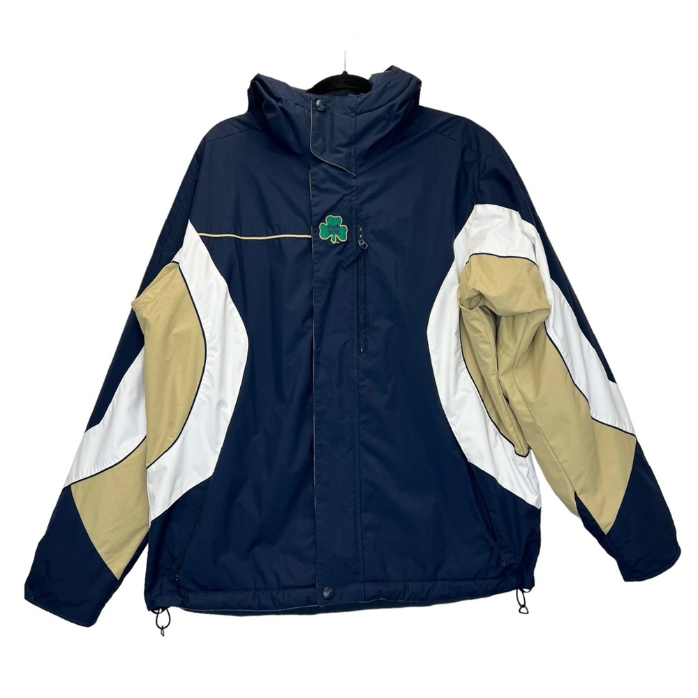 Columbia Notre Dame Reversible Jacket Size Medium Vintage Collegiate Hooded